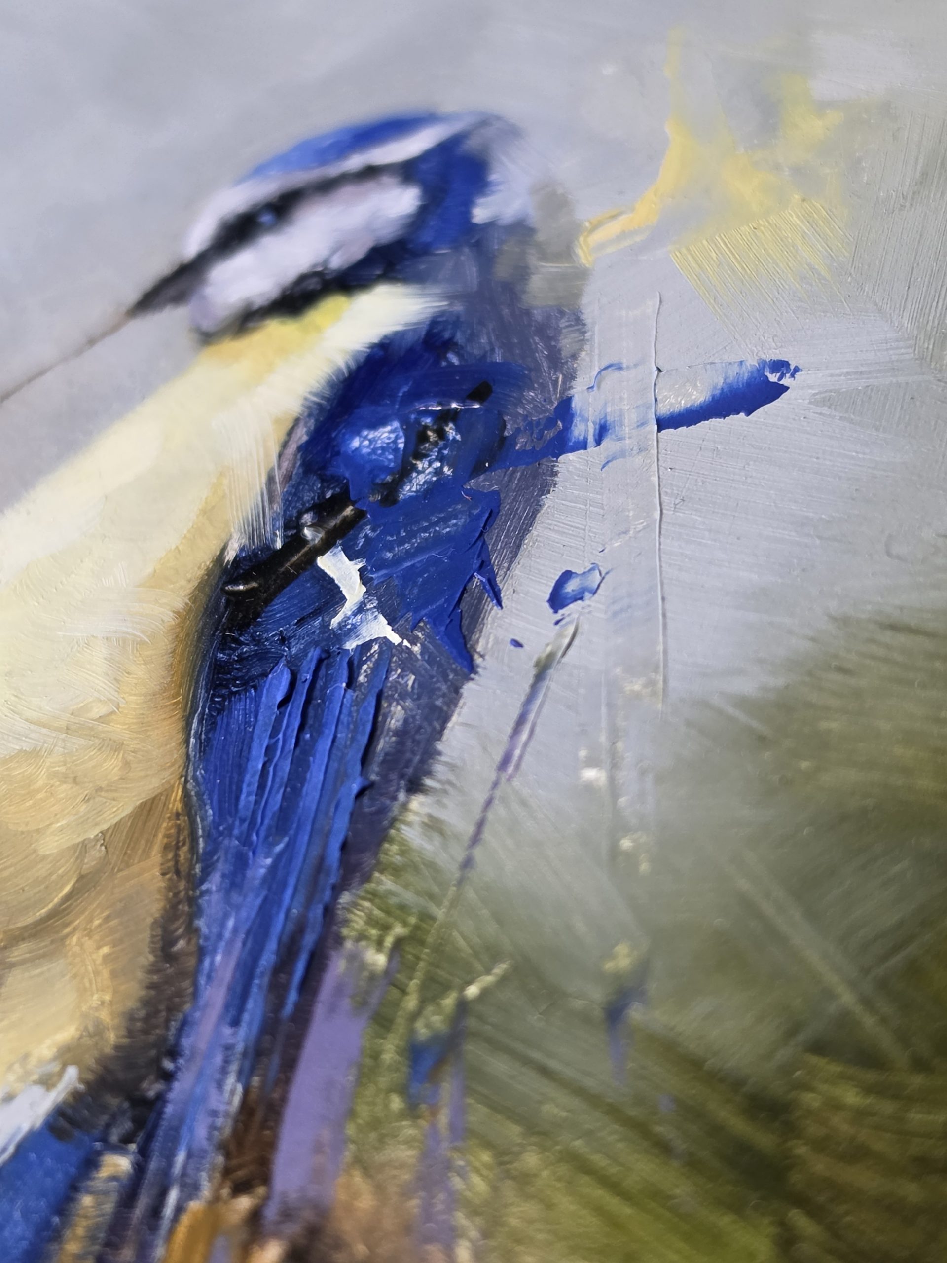 Pulling Strings, original oil painting on 8×8 gessobord panel by Dan Johnson