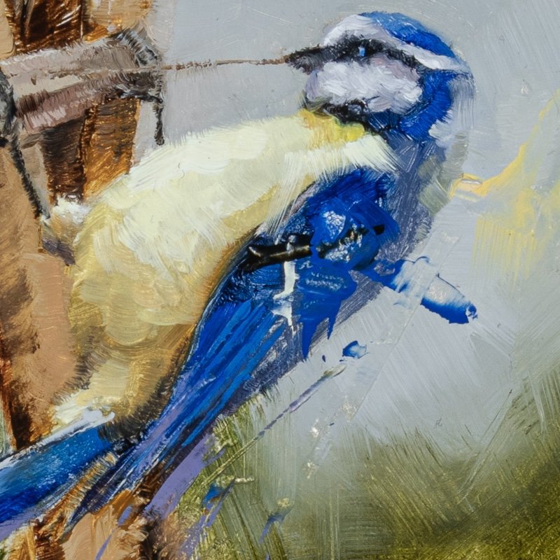 Pulling Strings, original oil painting on 8×8 gessobord panel by Dan Johnson